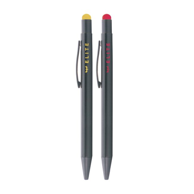 Black Body Metal Pen with Colour Stylus